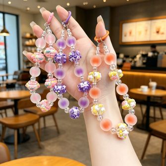 Creative beaded bracelets, candy keychain pendants, DIY handmade keychains