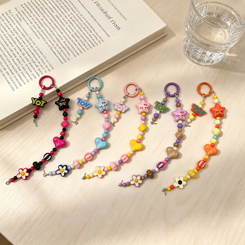 Original DIY doll matching color half chain sweet and cute phone doll chain, bag chain, chain pendant, phone chain